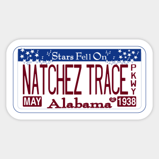 Natchez Trace Parkway, Alabama license plate Sticker